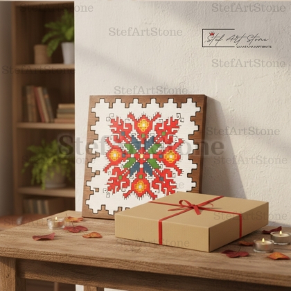 Опакован подарък картина с шевица от StefArt Stone