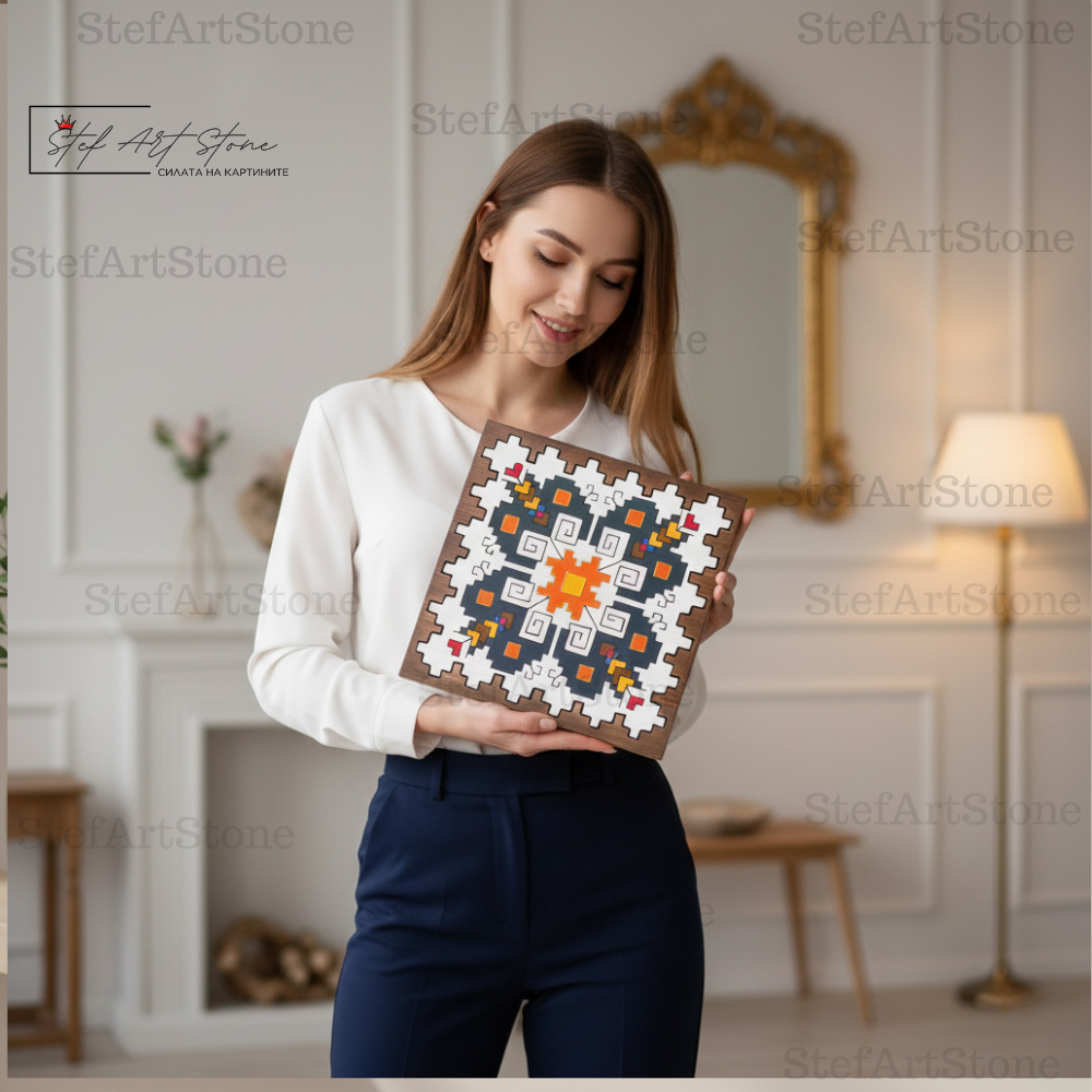 Автентична картина с шевица Елбетица като защитен амулет