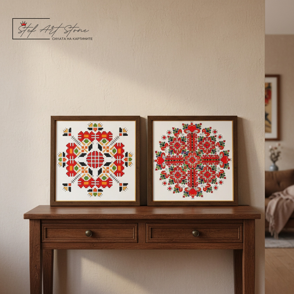 Комплект картини за стена диптих от StefArt Stone