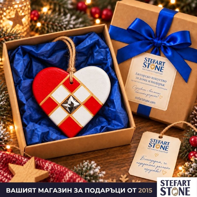 Крафт подаръчна кутия StefArt Stone с ръчно изработени продукти
