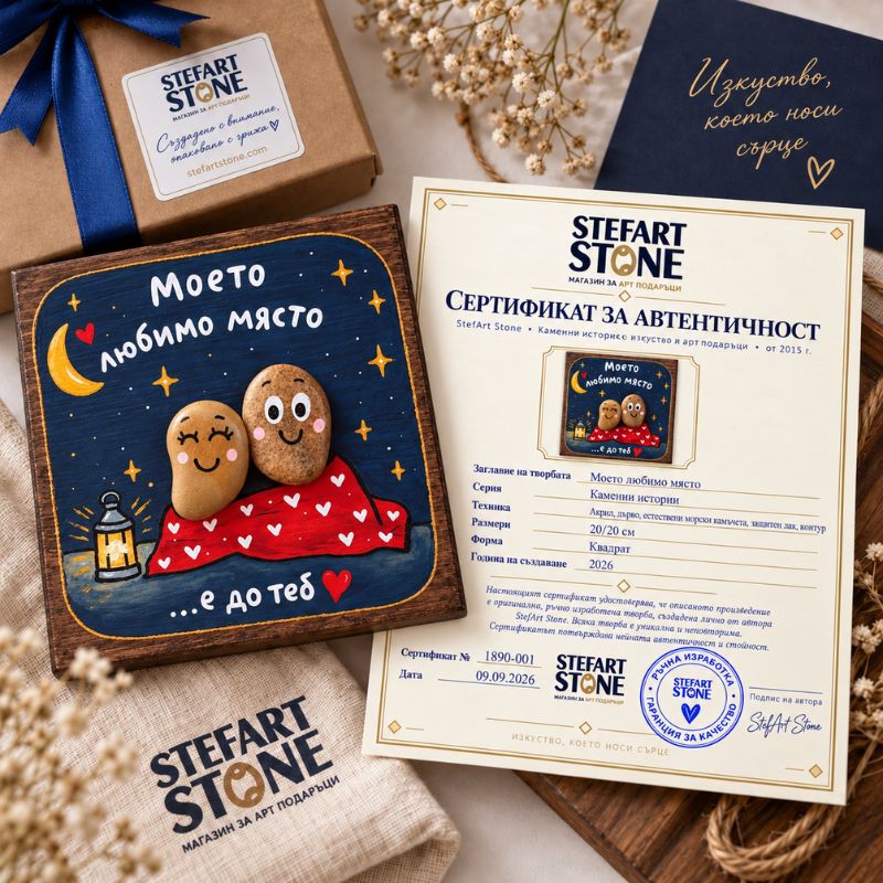 Сертификат за автентичност на картина от серия Каменни истории STEFART STONE