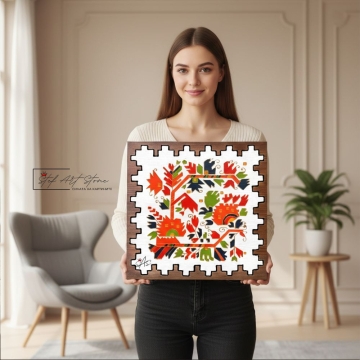 Картина с шевица "Дървото на Живота" – Серия Етно (Назъбен борд)