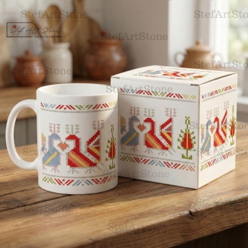 "Подаръчна кутия с чаша Семеен амулет - птици пазители