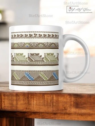 Керамична Чаша с Плевенска Шевица 