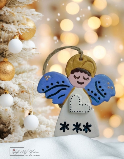 Ангелче- коледна декорация, украса за елха и стена