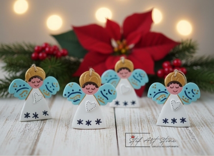 Украса за Елха и Стена - Ръчно Изработен Коледен Ангел 