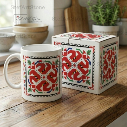 Готов подарък: Чаша със соларен символ в луксозна опаковка