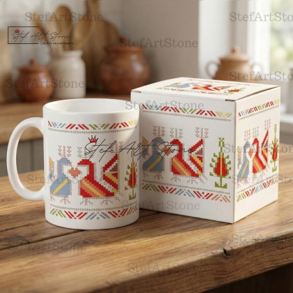 "Подаръчна кутия с чаша Семеен амулет - птици пазители