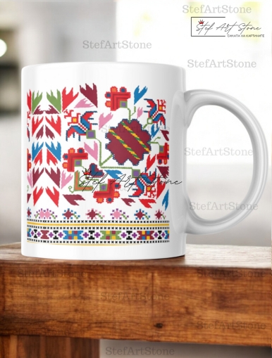 Керамична Чаша със Северняшка Шевица "Пъстрата Градина"