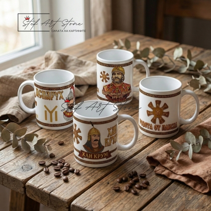 Колекционерски Комплект Чаши „Величието на България“ – 4 Български Владетели