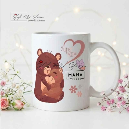 Керамична чаша „Super Mom“ – Перфектният подарък за майка