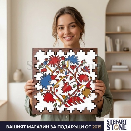 : Картина „Корен и Род" с дървото на живота – подарък за семейство и нов дом с български корени