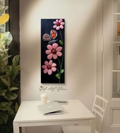 рисувани камъни картина за стена
