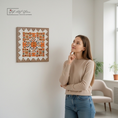 Уникална ръчно рисувана картина – шевица Елбетица