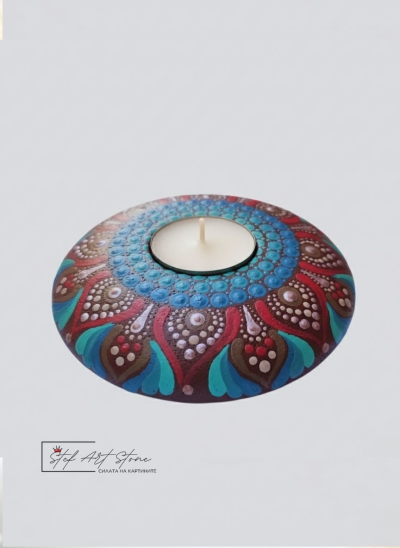 Свещник за чаена свещ за декорация и медитация