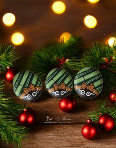 Рисуван Камък КАЛИНКА | Уникален Арт Подарък 