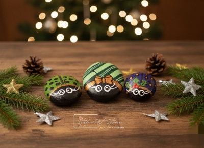 Рисуван Камък КАЛИНКА  | Уникален Арт Подарък 