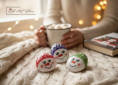 Коледен комплект от снежни човечета – подарък за празниците