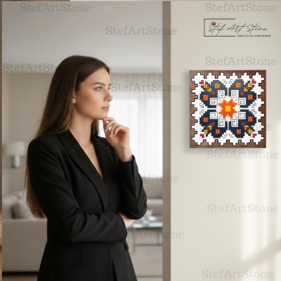Интериорен дизайн с етно картина Елбетица от StefArtStone
