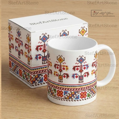 Чаша Дървото на Живота | Чаша за подарък | Чаша с Шевица