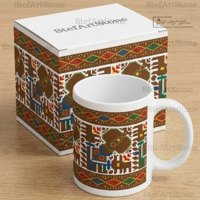 Керамична Чаша с Плевенска Шевица 