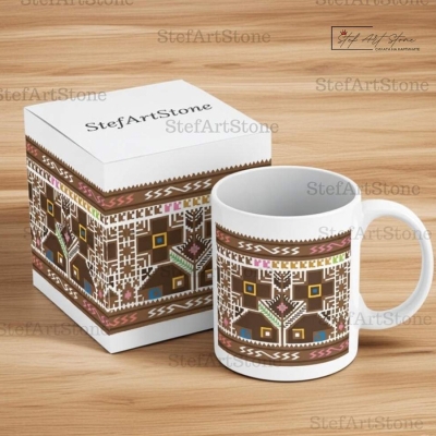 Керамична Чаша с Плевенска Шевица и Наричане за Благоденствие