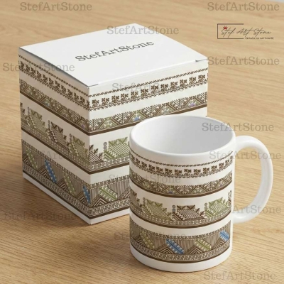 Керамична Чаша с Плевенска Шевица 