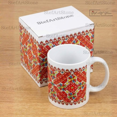 Керамична Чаша със Софийска Шевица 