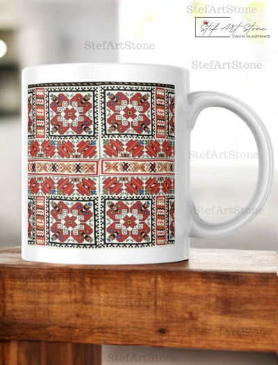 Керамична Чаша с Шевица "Елбетица – Силата на Хармонията"