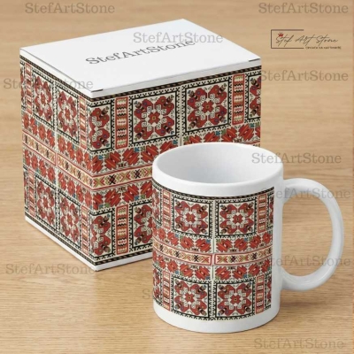 Керамична Чаша с Шевица "Елбетица – Силата на Хармонията"