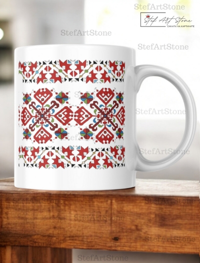 Керамична Чаша с Шевица "Кръстът на Живота"