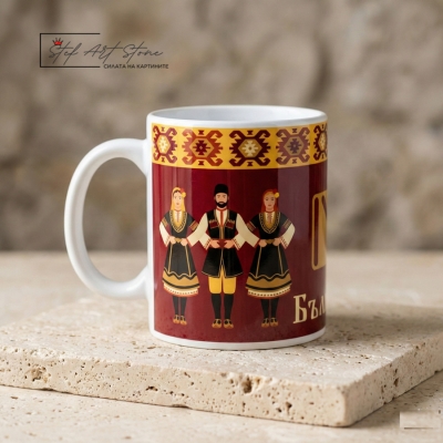 Чаша с Надпис "България" и Знакът IYI 