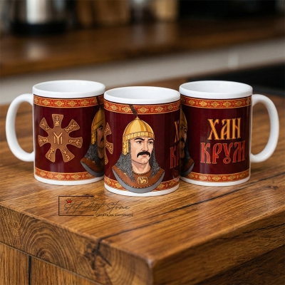 Чаша "Хан Крум и Розетата от Плиска" – Патриотичен Подарък 
