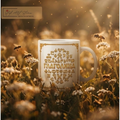 Чаша с Надпис Глаголица – Оригинален Подарък за Учител 