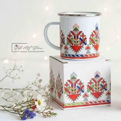 Метално Канче със Самоковска Шевица 