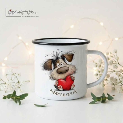 Метално Канче "A Heart Full Of Love" – Влюбено Куче