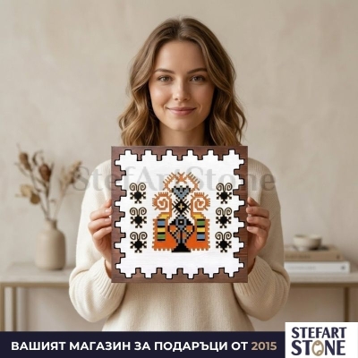 Картина със Самоковска шевица „Богинята Майка“ в интериор  Снимка 3