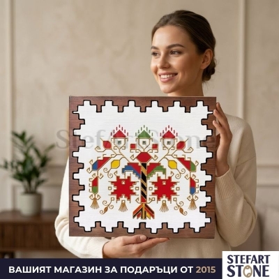 Картина за стена „Дървото на Живота“ със Самоковска шевица в интериор