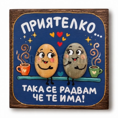 Подарък за най-добра приятелка „Така се радвам, че те има“